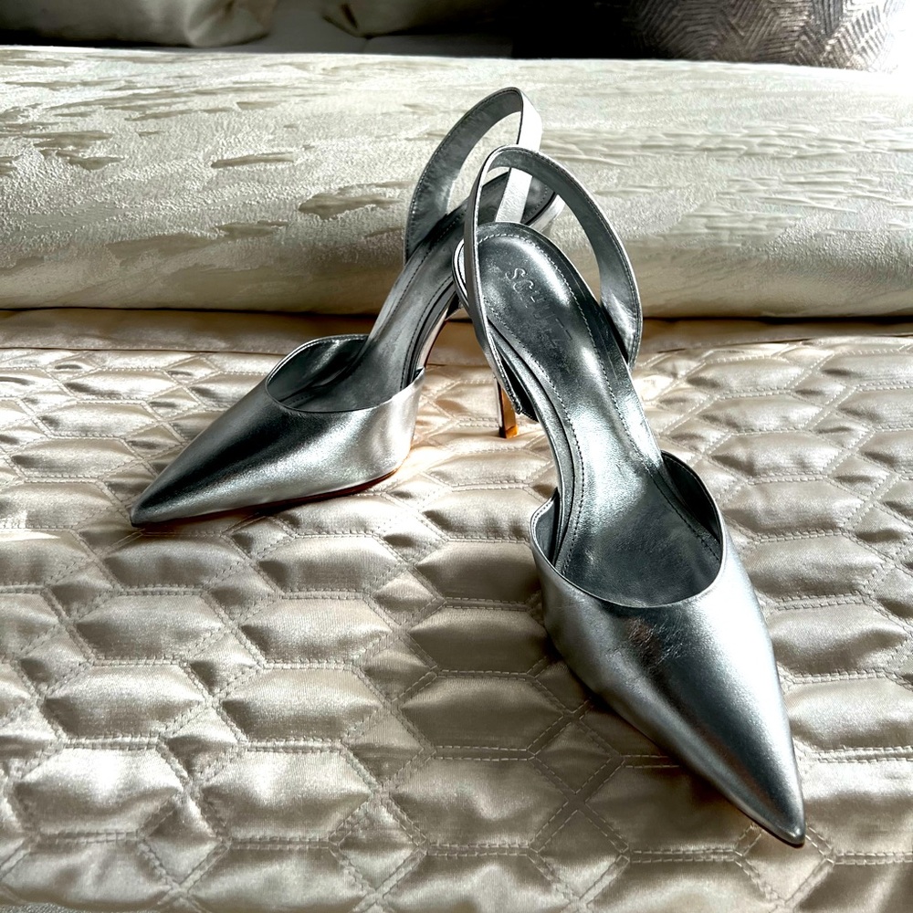 Schutz Metallic Heels - NWT